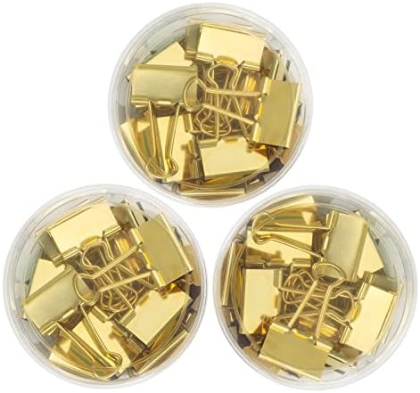 קליפים קלסר של Yawoirg, 72 יחידות קליפורניים בינוני זהב רוחב 1.25 אינץ
