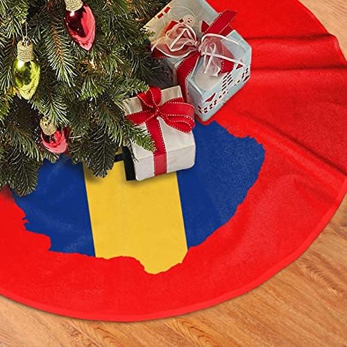 חצאית עץ חג המולד, מפת דגל 30-48 אינץ 'של מחצלת עץ ברבדוס לקישוטים לחג המולד קישוטים למסיבת חג