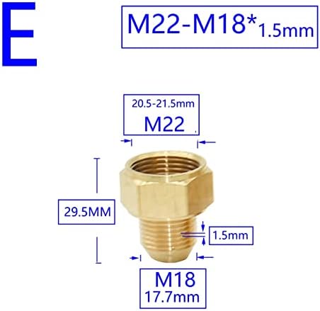 נקבה זכר פליז M14 M18 M22 מחבר חוט שיניים מגרש 1.5 ממ מים נחושת מברז על מכונת כביסה מצמד אמבטיה 1 יחידות