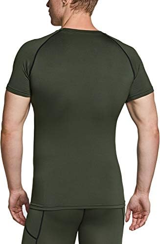 חולצות דחיסת שרוול קצר של TSLA גברים, חולצות דחיסה של שרוול קצר, עליון ספורט ספורטיבי, חולצת טריקו של ציוד חורף
