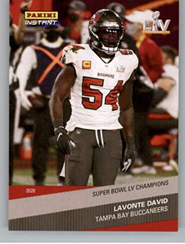 2021 פאניני סופרבול LV אלופות 21 LAVONTE DAVID TAMPA BAY BUCCANEERS NFL כרטיס כדורגל NM-MT