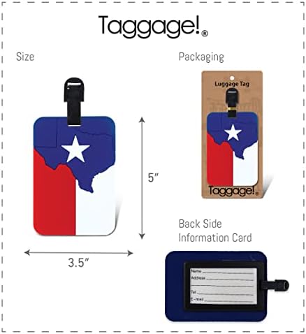 תג מטען דגל טקסס מבולבל - תגי נסיעות חידוש דגל מדינת טקסס ייחודיים עבור מטען, תווית זיהוי מזהה נסיעות מדינת