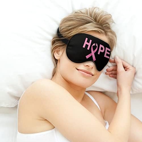 תקווה סרטן מודפס מסיכת עיניים שינה רכה כיסוי עיניים מכוסות עיניים עם רצועה מתכווננת לטיולי טיול