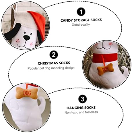 Zerodeko 1 pc כלב חג המולד סוכריות גרב עצמות לגרבי גרביים לגרביים תליון גרביים גרביים קנדי ​​קנדי