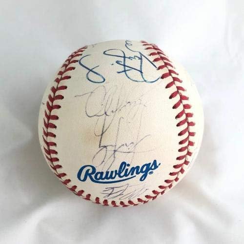 1999 ניו יורק ינקיס חתמה 1999 WS Baseball PSA/DNA LOA DEREK JETER TORRE - כדורי בייסבול עם חתימה