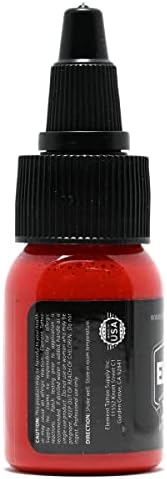 אספקת קעקוע אלמנט - דיו קעקוע אדום - 1/2 בקבוק לקעקוע והצללה צבעוני - קבוע - בהיר - נועז - סולידי - קל לשימוש -