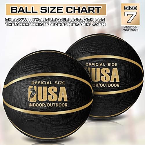 Lenwen בגודל רשמי כדורסל גודל 7 מקורה חיצוני גומי צבעוני כדורסל שחור זהב שחור מודפס כדורסל עם משאבה לאימוני