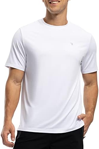 גברים של כושר יבש אימון חולצות לחות הפתילה קצר שרוול ספורט ריצת כושר פעיל חולצות