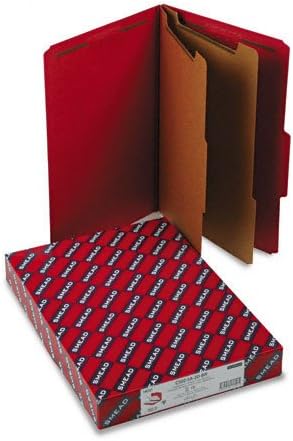 מוצרי סמיד-סמיד - תיקיות סיווג לוח, משפטי, 6-סעיף, אדום בהיר, 10/תיבה - נמכר כמו 1 תיבת - מגן בטוח