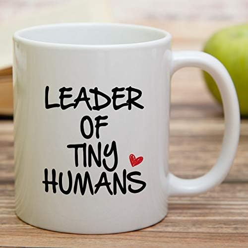 ספל מצחיק-מנהיג בני אדם זעירים 11 עוז ספלי קפה קרמיים - מצחיק, סרקזם, מוטיבציה, השראה, מעון יום,