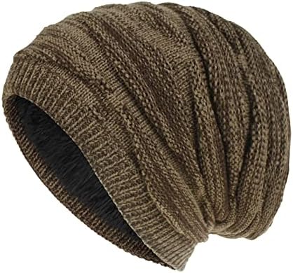 יוניסקס אופנה בצבע אחיד כובע סרוג מזדמן חם פלוס קטיפה חיצונית כובע חורפי חורף נשים גדולות