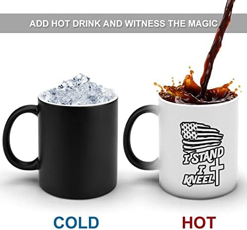 אני עומד אני לכרוע יצירתי שינוי צבע קרמיקה קפה כוס חום שינוי ספל מצחיק עבור בית משרד