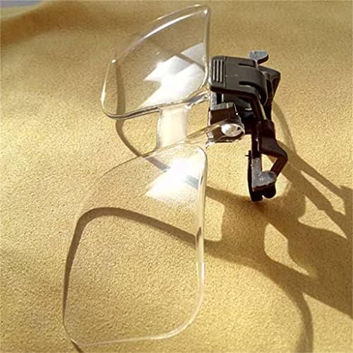 אור משקפיים מגדלת זכוכית עם קליפ מגדלת זכוכית לתפירה מלאכות מפת קריאה