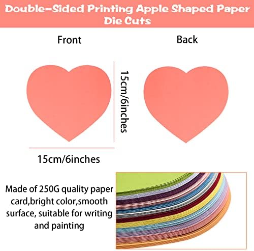 144 חתיכות לב מגזרות נייר לבבות 6 סנטימטרים לב בצורת כרטיסי גדול לב צורות נייר לב צורת למות חתכים