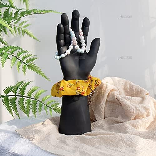זכר בובת יד תצוגת טבעת מחזיק ארגונית סטנד עבור תכשיטי צמיד שחור