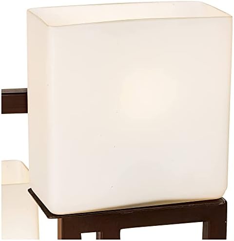 עיצוב יורו של Possini מנורות שולחן מודרניות 24 סט גבוה של 2 מתכת ברונזה רומאית 3 אור אופל זכוכית
