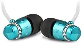 אוסף קרח אוזניות כחולות טורקיז לנשים - דיור טורקיז אלקטרוניזציה גבישים חתוכים מקיפים, צליל טווח מלא,