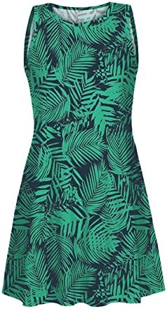 שמלת קיץ לנשים 2023 חופשת אופנה הדפסה מזדמנת הנשות המסיבה ללא שרוולים חוף שמלה רופפת מס '1