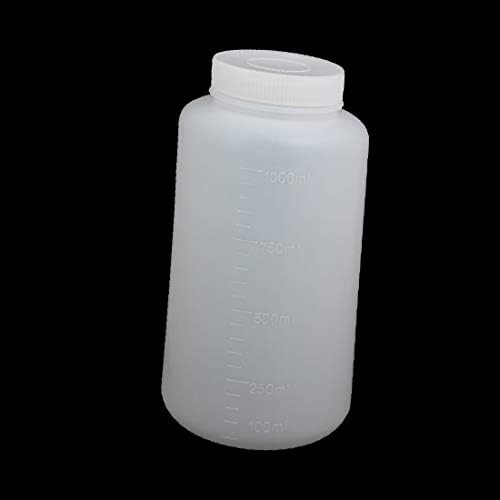 אקס-דריי 5 יחידות 1000 מ ל פלסטיק מיכל בקבוק אחסון נוזלי אטום בפה רחב לבן (5 יחידות 1000 מ ל פ דה פלאסטיקו דה