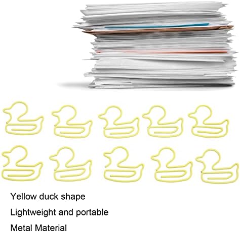 100 יח 'קטעי נייר ברווז צהוב קליפים נייר צהוב נייר ברווז צורה קלים משקל קלים תהליך אלקטרו -הרשת נייר