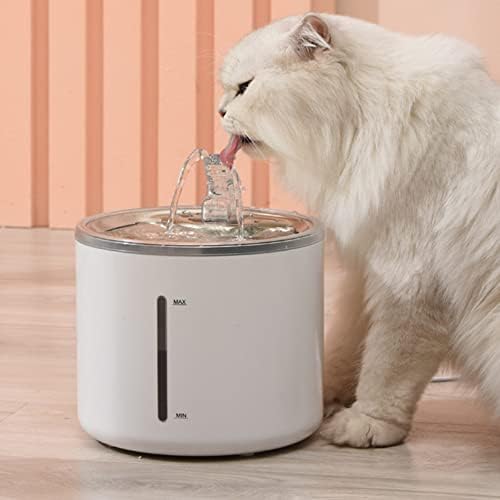 מזרקת חתול אוטומטית 2.6 ליטר שתיית מים זורמים לחתולים כלב אוטומטי עגול 4 שכבות מסנן חכם שתיין לחיות מחמד