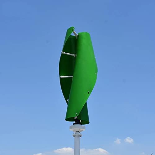 טורבינת רוח אנכית ירוקה חשמלית 800 וולט 12 וולט מגלב ציר מגנט קבוע ללא ליבה גנרטור רוח טחנת רוח לאנרגיה חופשית