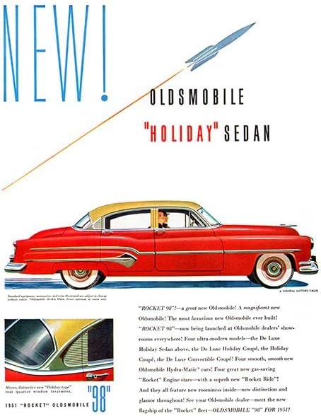 1951 Oldsmobile 98 סדאן חג - מגנט פרסום לקידום מכירות