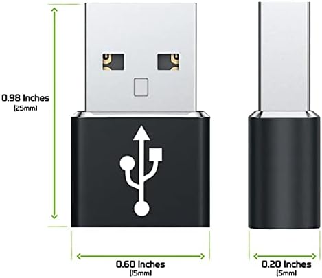 USB-C נקבה ל- USB מתאם מהיר זכר התואם למכשירי Samsung SM-T820NZ למטען, סנכרון, OTG כמו מקלדת, עכבר, מיקוד, GamePad,