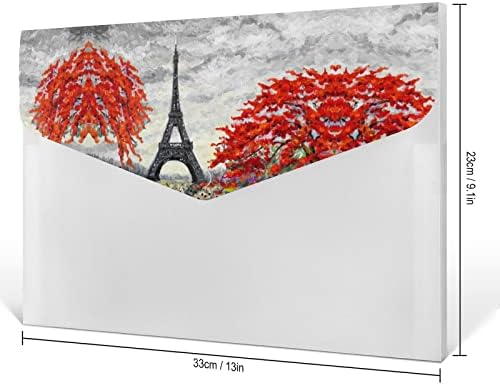 צרפת מגדל אייפל פרח קובץ תיקיית מסמך תיק עם 4 גודל נייד הגשת ארגונית פאוץ