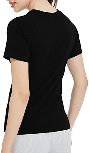 Annva U.S.A. 2 חולצות אימון חבילות לנשים, לחות מתאימה יבש פיתול בד רך נושם חולצות טריקו בגדי לבוש דלים