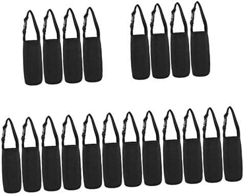 Veemoon 20 PCS שקית שחורה שקית שחורה עמידה בחום מחזיק נייד חיצוני לשימוש חוזר עם שרוול קמפינג