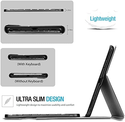 מארז מקלדת של Procase עבור Galaxy Tab A7 Lite 8.7 אינץ '2021, מארז כיסוי מקלדת אלחוטי לניתוק עבור סמסונג גלקסי