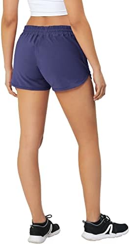 מכנסיים קצרים אתלטיים של Heathyoga לנשים המריצות מכנסיים קצרים למכנסיים קצרים של אימון עם כיסים לנשים