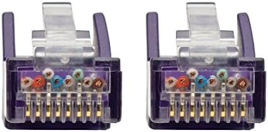 Tripp Lite Cat6 Gigabit Ethernet כבל תיקון מעוצב נטול נטול 24 AWG 550MHz Premium UTP, כחול, RJ45 M/M