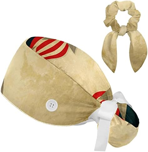 כובע עבודה מתכוונן עם כפתור, כלב בולדוג אנגליה דגל כובע מגן עם שיער קשת מקושק