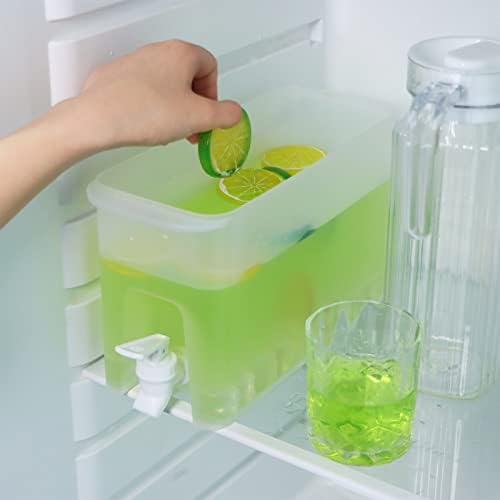 2 יח 'מתקן משקאות מפלסטיק מתקן משקאות קרח עם מקררי המקרר המקרר בקבוק עם ברז, 0.92 גלון מיץ