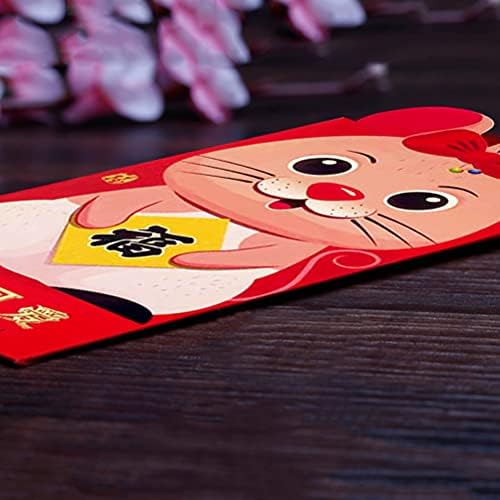 18 יחידות אדום מעטפות קריקטורה עכברוש כסף מתנה מעטפות עכבר אדום מנות לשנה חדשה יום הולדת סיני חתונה אקראי דפוס
