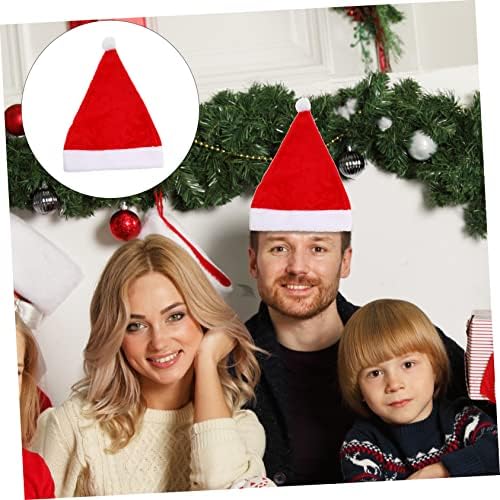 5 יחידות חג המולד כובע קטיפה סנטה כובע חג המולד שדון כובע חג המולד כובעי אדום ספקי צד אב חג המולד