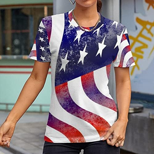 2023 נשים אמריקה דגל חולצת חולצת 4 ביולי חולצת טשט