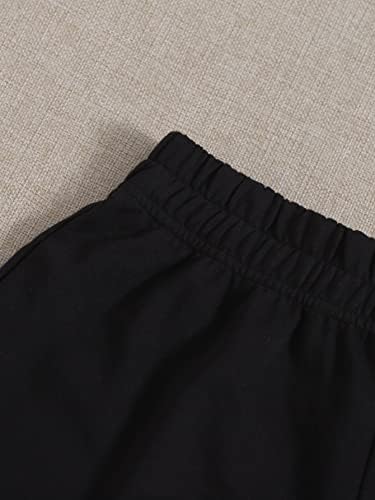 מכנסיים קצרים של Scicoo's Shorts 2 חבילה מכנסיים קצרים של מותניים אלסטיים מוצקים