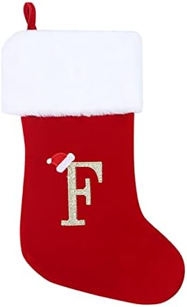 מונוגרמה גרבי חג המולד גרב קישוט גרב קלאסי בהתאמה אישית לקישוט גרביים לחג משפחתי אופי אלפבית גרבי חג