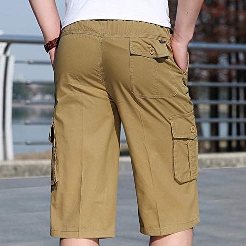 מכנסיים קצרים של צבא ymosrh לגברים רוכסן אופנה בחוץ מכנסי כיס מכנסיים ספורט מכנסיים מזדמנים מכנסיים קצרים