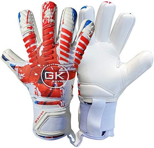 כפפות שוער כדורגל של GK Saver כפפות Protech 401 מגע פרו פרו כפפות שוער מקצועיות שליליות גודל 6 עד 11 אצבע נשלפת