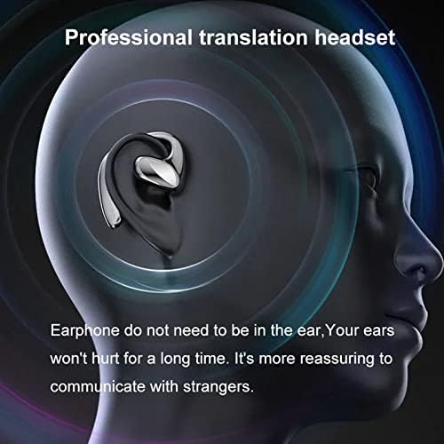 8 מתרגם שפות אוזניות, מתרגם שפות קוליות תרגום בזמן אמת דו כיווני, בקרת מגע, ללימוד עסקים