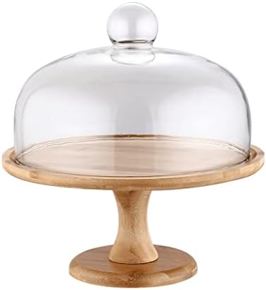 עוגת צלחת זכוכית כיסוי קינוח שולחן דוכן תצוגת מגש בית מטבח קישוט חגיגי מפלגה