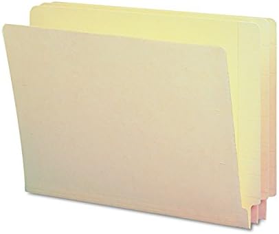 תיקיית קובץ כרטיסיית קצה סמיד עם הגנת מוצר, כרטיסייה מחוזקת בגזרה ישרה, גודל מכתב, מנילה, 100 בקרטון