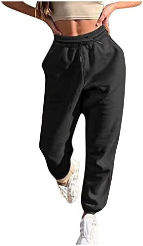 מכנסי טרנינג של Prdece נשים עם כיסים המותניים האלסטיים ריצות לנשים לנשים מכנסיים מזדמנים של טרקלין יוגה פעיל