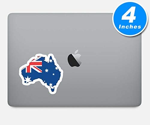 מדבקות דגל אוסטרליה מתארות קווי מתאר עם מדבקות דגל - 3 חבילות - סט של מדבקות מחשב נייד 2.5, 3 ו -4