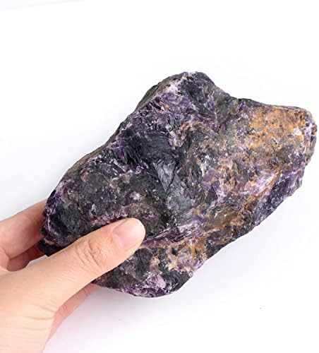 AC216 1PC 500-1500 גרם גדול סגול גולמי גולמי פלואוריט קוורץ קריסטל סלע רייקי אבן ריפוי ריפוי אוסף מינרלים