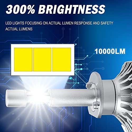 נורות LED פנס H1 55W 11000 לומן, פנסי LED נורות החלפת ערכת המרה להחלפה IP68 אטום למים 6000 אלף